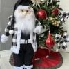 PAPAI NOEL EM PÉ XADREZ PRETO/BRANCO