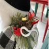 PAPAI NOEL EM PÉ XADREZ PRETO/BRANCO - Imagem 4