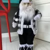 PAPAI NOEL EM PÉ XADREZ PRETO/BRANCO - Imagem 3